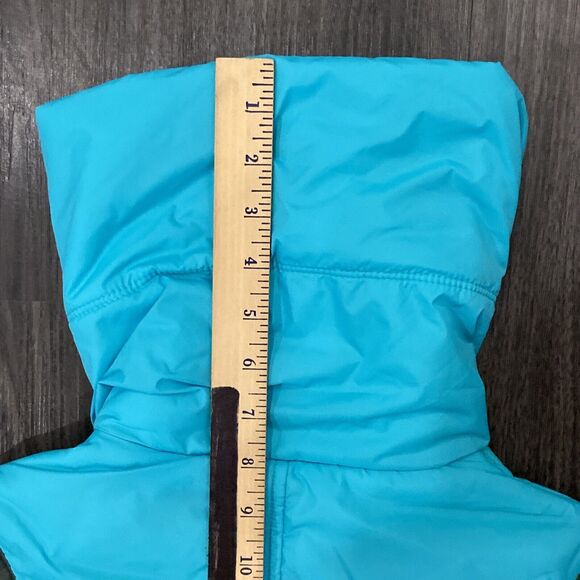 DIESEL SLEEVELESS JACKET VEST PUFFER ZIPPER TEAL WITH GREY TRIM SIZE L LARGE - Picture 11 of 16